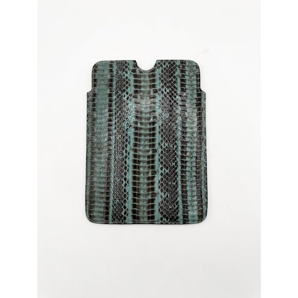 Valentino Garavani Reptile Embossed Leather iPad Mini Case - Picture 2 of 12